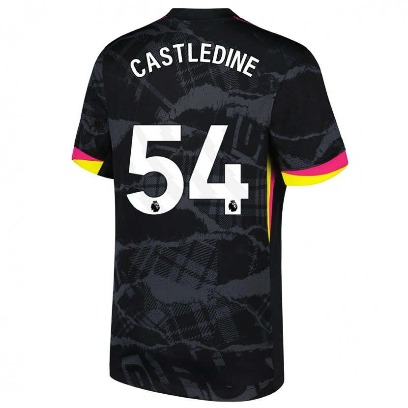 Danxen Kid Leo Castledine #54 Black Pink Third Jersey 2024/25 T-Shirt