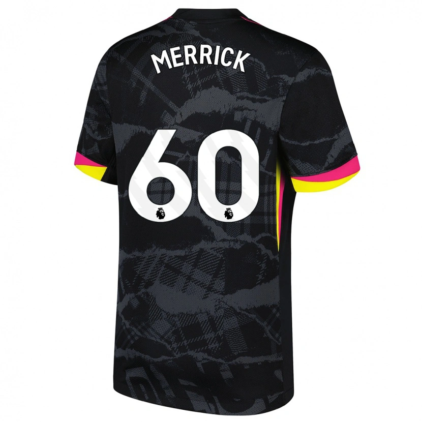 Danxen Kid Max Merrick #60 Black Pink Third Jersey 2024/25 T-Shirt