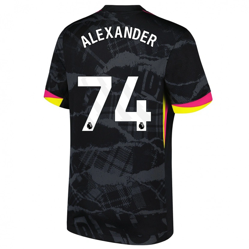 Danxen Kid Reiss-Alexander Russell-Denny #74 Black Pink Third Jersey 2024/25 T-Shirt