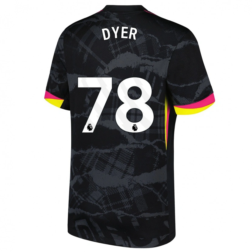 Danxen Kid Kiano Dyer #78 Black Pink Third Jersey 2024/25 T-Shirt