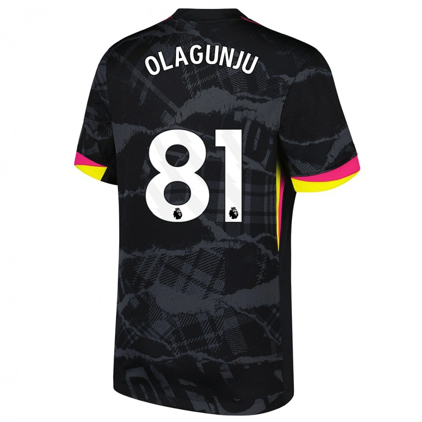 Danxen Kid Saheed Olagunju #81 Black Pink Third Jersey 2024/25 T-Shirt