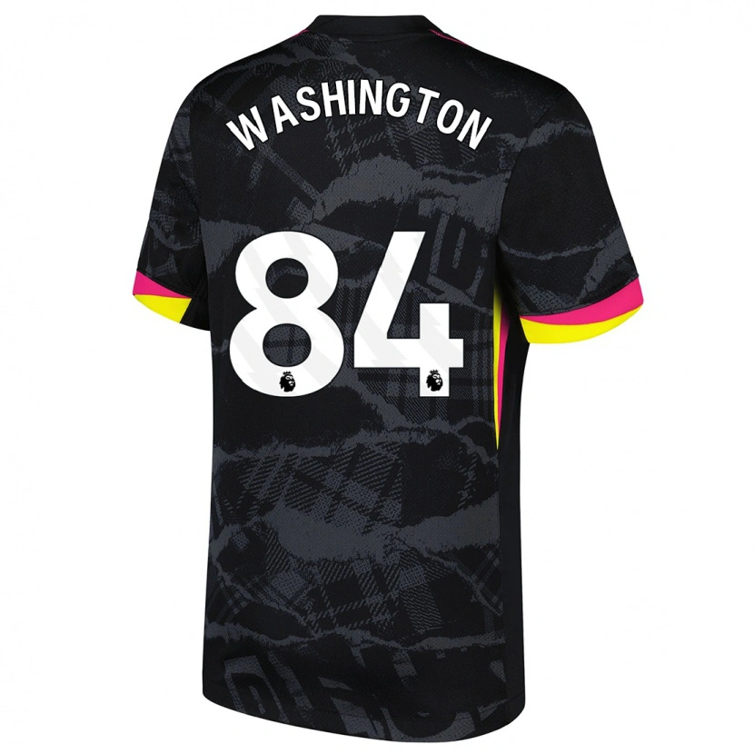 Danxen Kid Marcell Washington #84 Black Pink Third Jersey 2024/25 T-Shirt