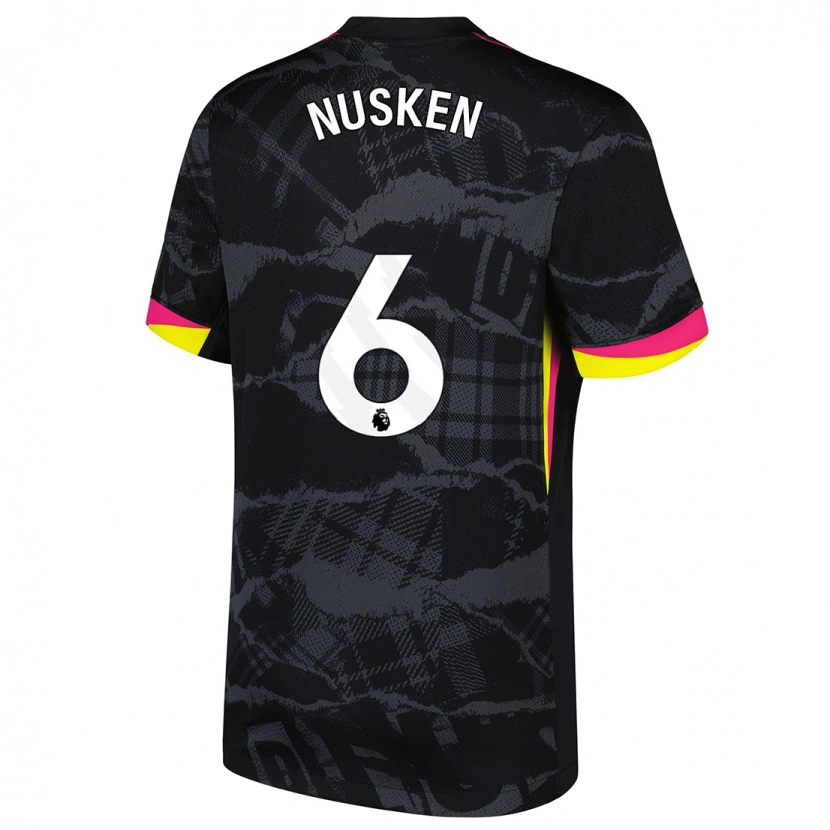 Danxen Kid Sjoeke Nüsken #6 Black Pink Third Jersey 2024/25 T-Shirt