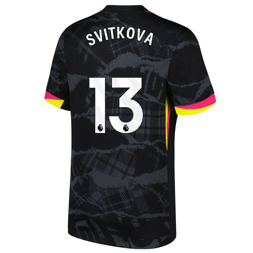 Danxen Kid Kateřina Svitková #13 Black Pink Third Jersey 2024/25 T-Shirt