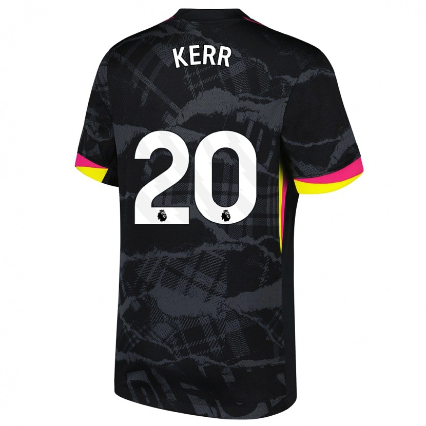 Danxen Kid Sam Kerr #20 Black Pink Third Jersey 2024/25 T-Shirt