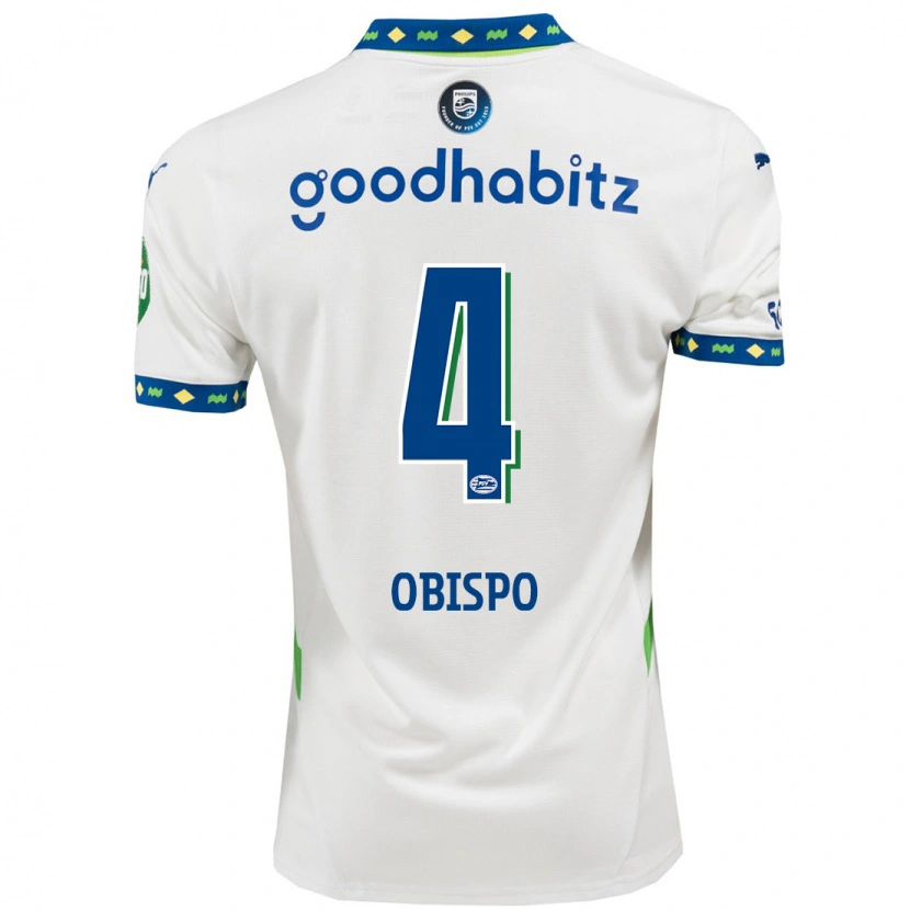 Danxen Kid Armando Obispo #4 White Dark Blue Third Jersey 2024/25 T-Shirt