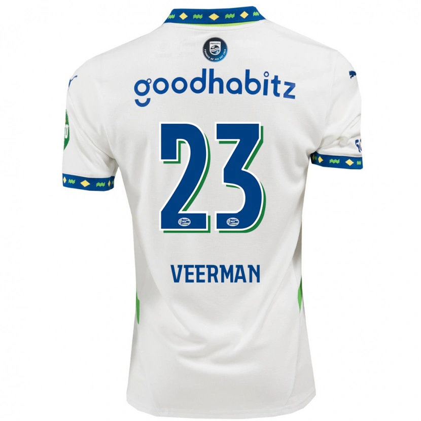 Danxen Kid Joey Veerman #23 White Dark Blue Third Jersey 2024/25 T-Shirt