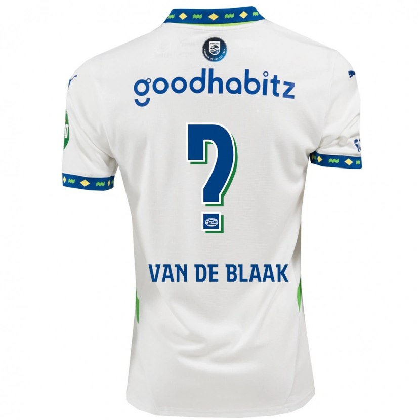 Danxen Kid Emmanuel Van De Blaak #0 White Dark Blue Third Jersey 2024/25 T-Shirt