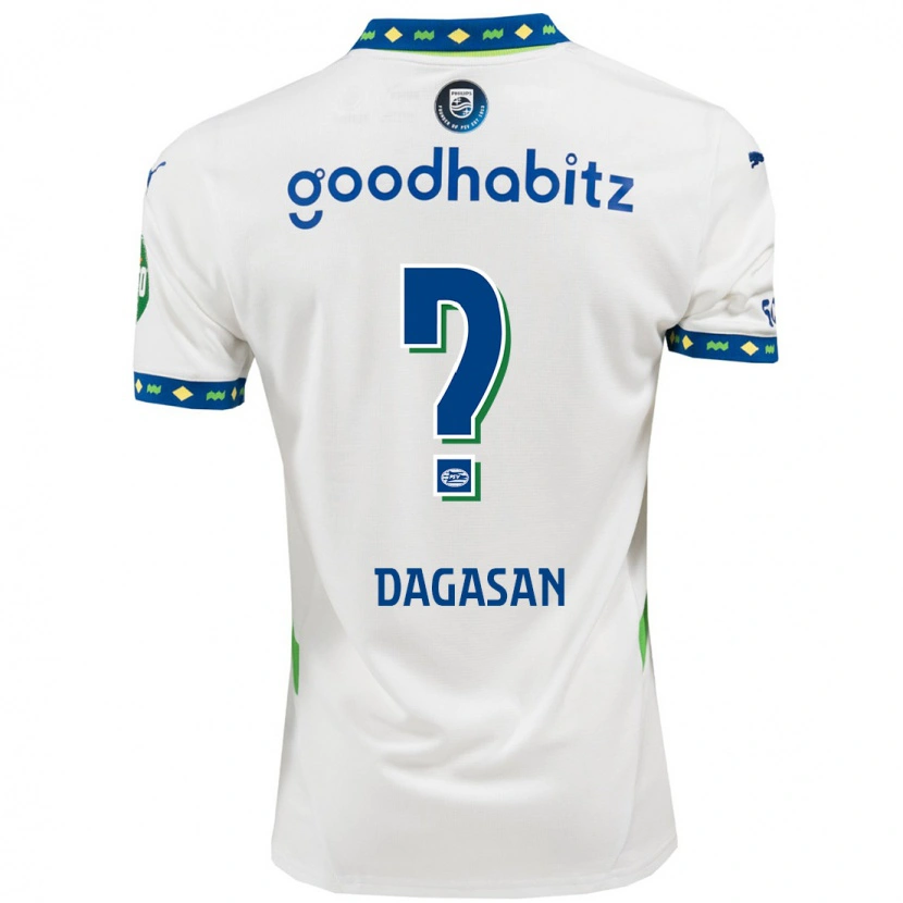 Danxen Kid Muhlis Dagasan #0 White Dark Blue Third Jersey 2024/25 T-Shirt