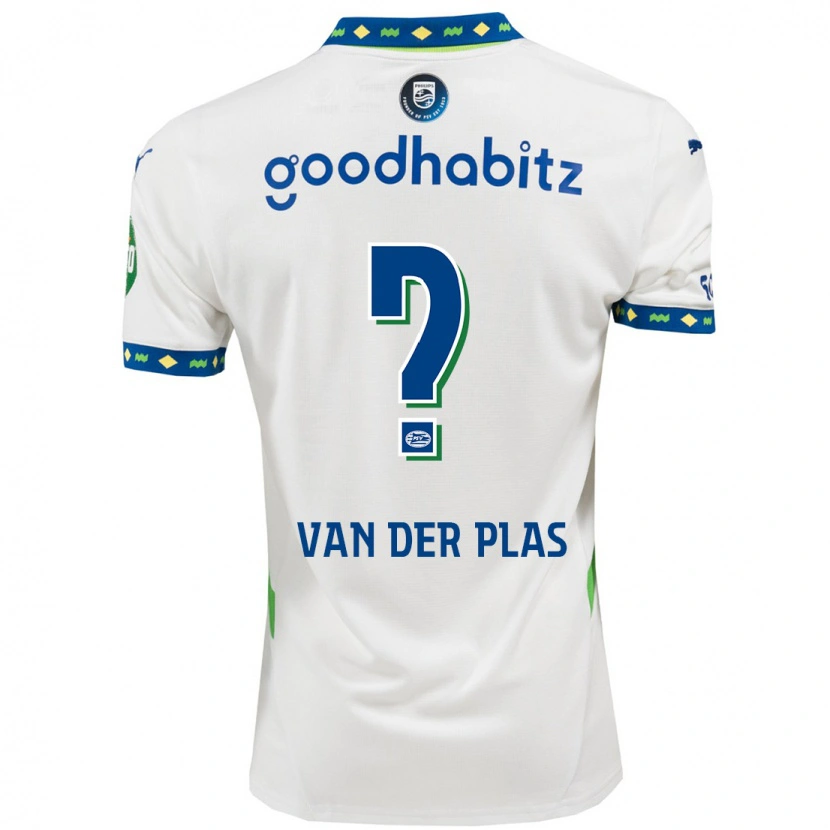 Danxen Kid Sven Van Der Plas #0 White Dark Blue Third Jersey 2024/25 T-Shirt