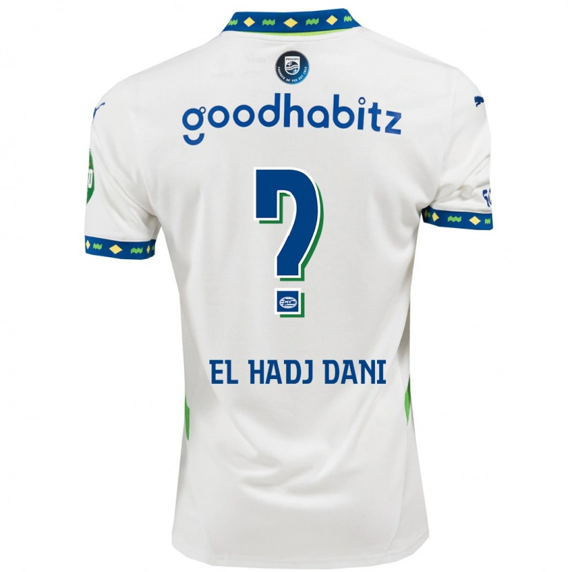 Danxen Kid Soudais El Hadj Dani #0 White Dark Blue Third Jersey 2024/25 T-Shirt