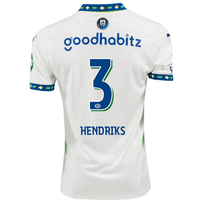 Danxen Kid Gwyneth Hendriks #3 White Dark Blue Third Jersey 2024/25 T-Shirt