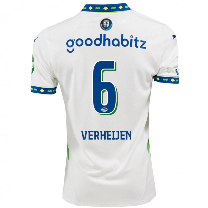 Danxen Kid Janneke Verheijen #6 White Dark Blue Third Jersey 2024/25 T-Shirt