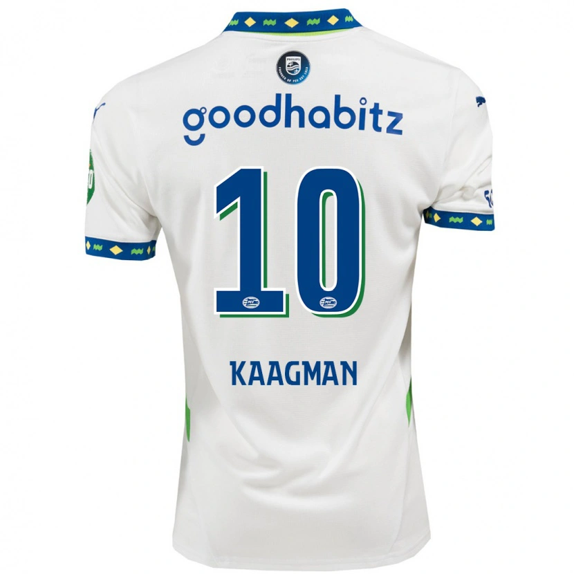 Danxen Kid Inessa Kaagman #10 White Dark Blue Third Jersey 2024/25 T-Shirt