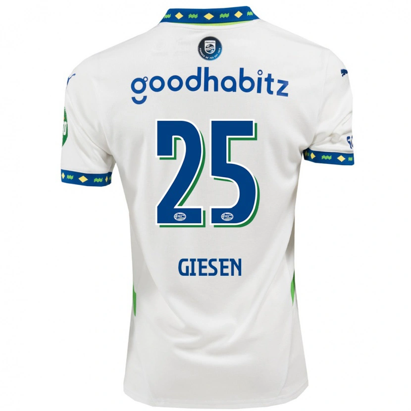 Danxen Kid Suzanne Giesen #25 White Dark Blue Third Jersey 2024/25 T-Shirt