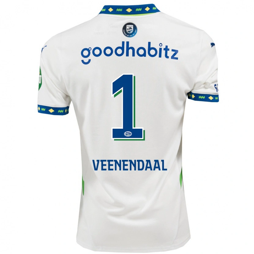 Danxen Kid Sari Van Veenendaal #1 White Dark Blue Third Jersey 2024/25 T-Shirt