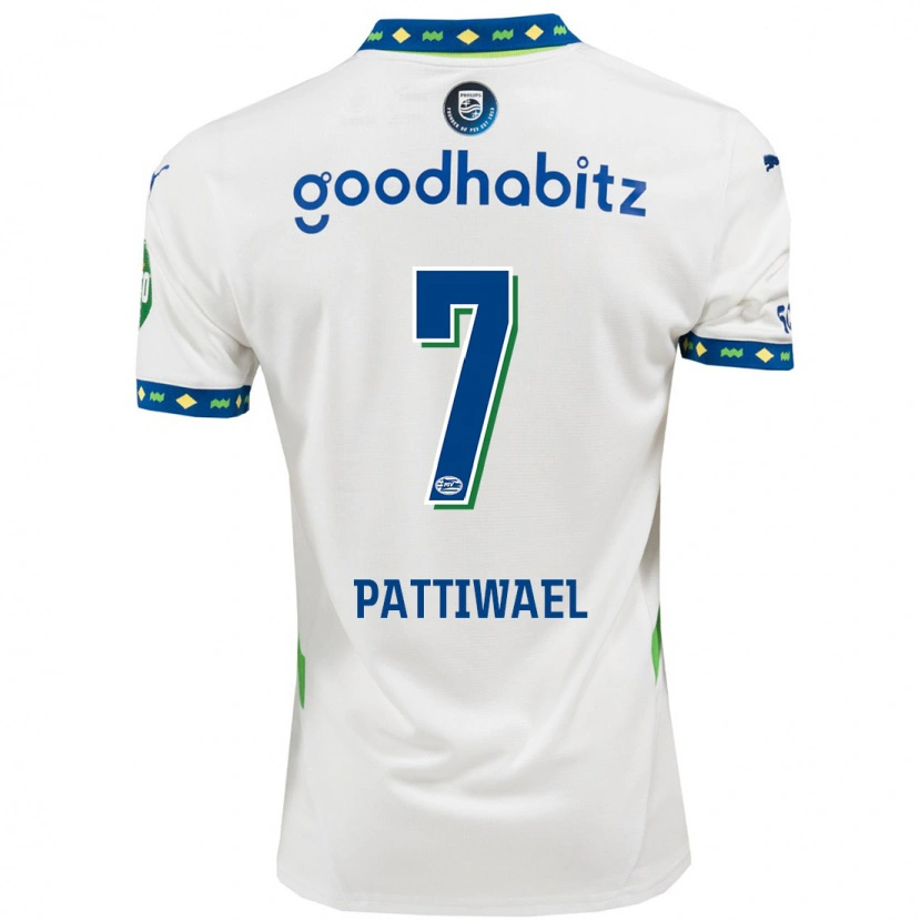 Danxen Kid Naomi Pattiwael #7 White Dark Blue Third Jersey 2024/25 T-Shirt