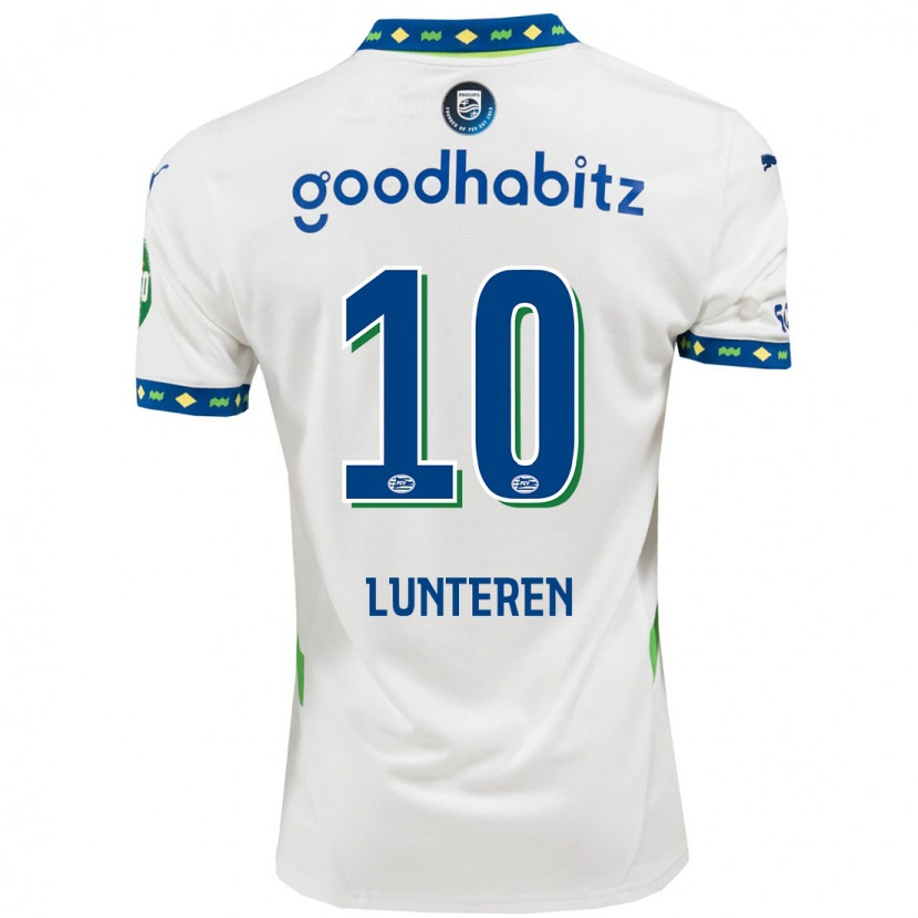 Danxen Kid Desiree Van Lunteren #10 White Dark Blue Third Jersey 2024/25 T-Shirt