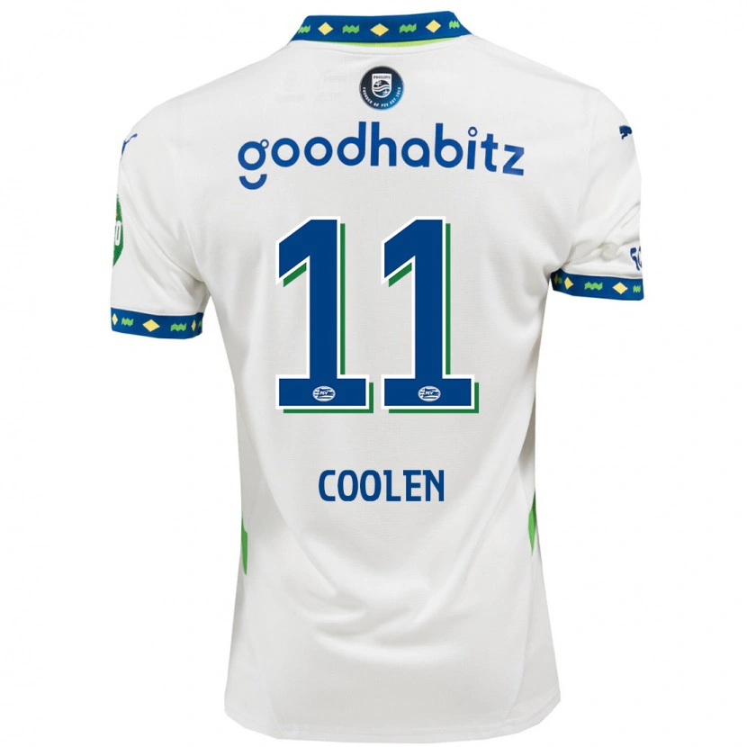 Danxen Kid Nadia Coolen #11 White Dark Blue Third Jersey 2024/25 T-Shirt