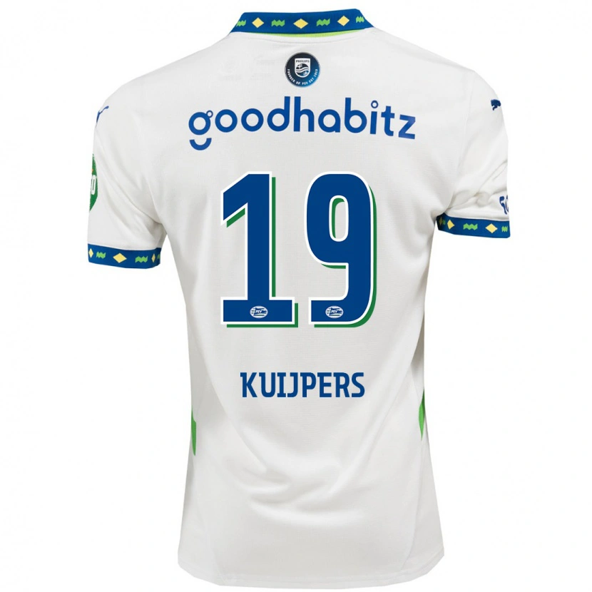 Danxen Kid Jeslynn Kuijpers #19 White Dark Blue Third Jersey 2024/25 T-Shirt