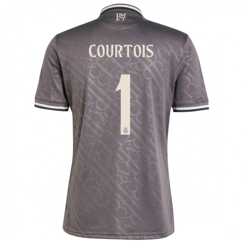 Danxen Kid Thibaut Courtois #1 Charcoal Third Jersey 2024/25 T-Shirt