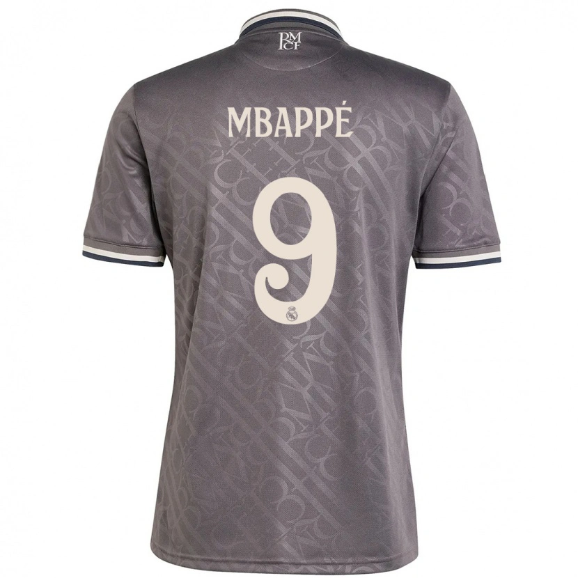 Danxen Kid Kylian Mbappé #9 Charcoal Third Jersey 2024/25 T-Shirt