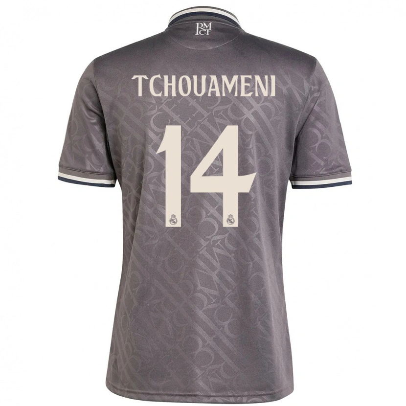 Danxen Kid Aurélien Tchouaméni #14 Charcoal Third Jersey 2024/25 T-Shirt