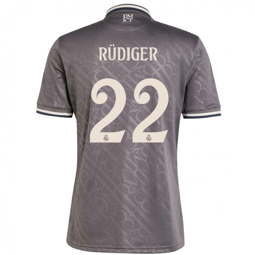 Danxen Kid Antonio Rüdiger #22 Charcoal Third Jersey 2024/25 T-Shirt