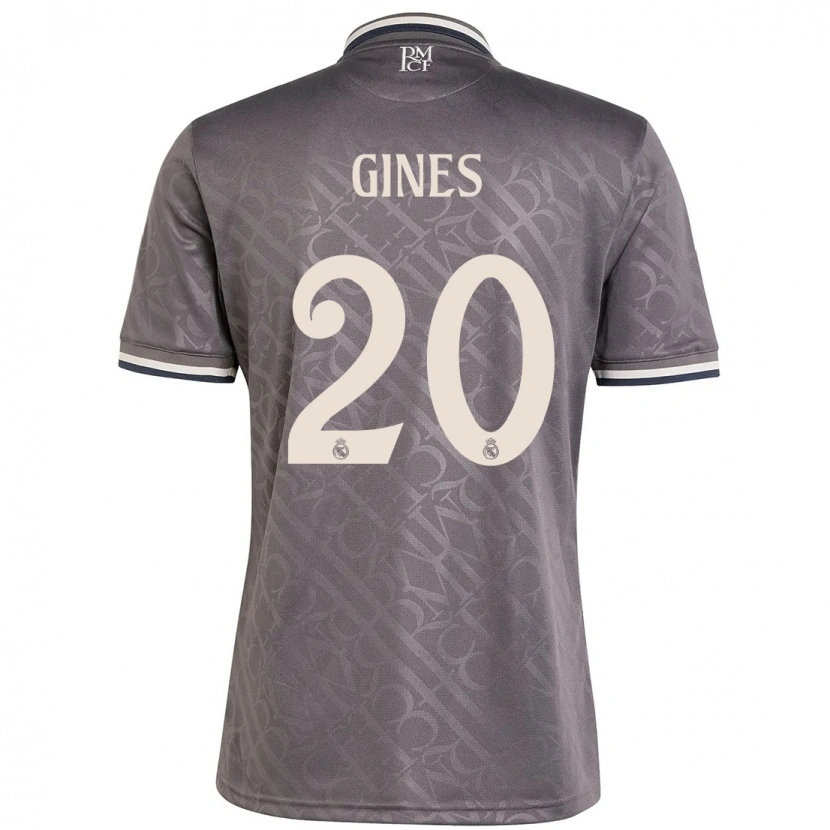 Danxen Kid Álvaro Ginés #20 Charcoal Third Jersey 2024/25 T-Shirt