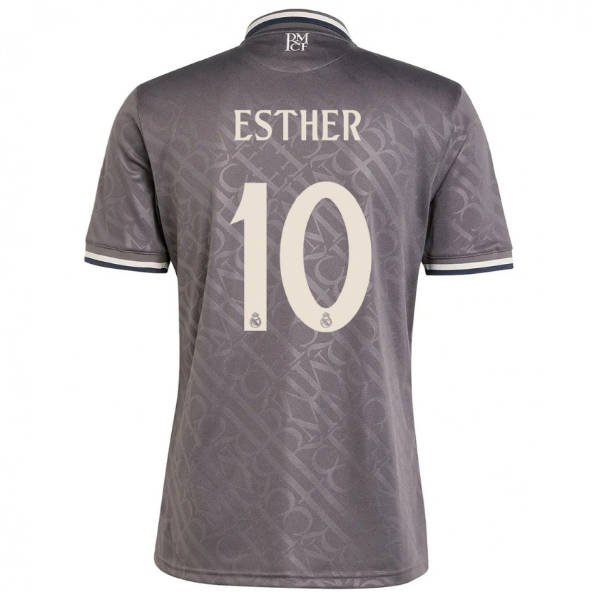 Danxen Kid Esther Gonzalez #10 Charcoal Third Jersey 2024/25 T-Shirt