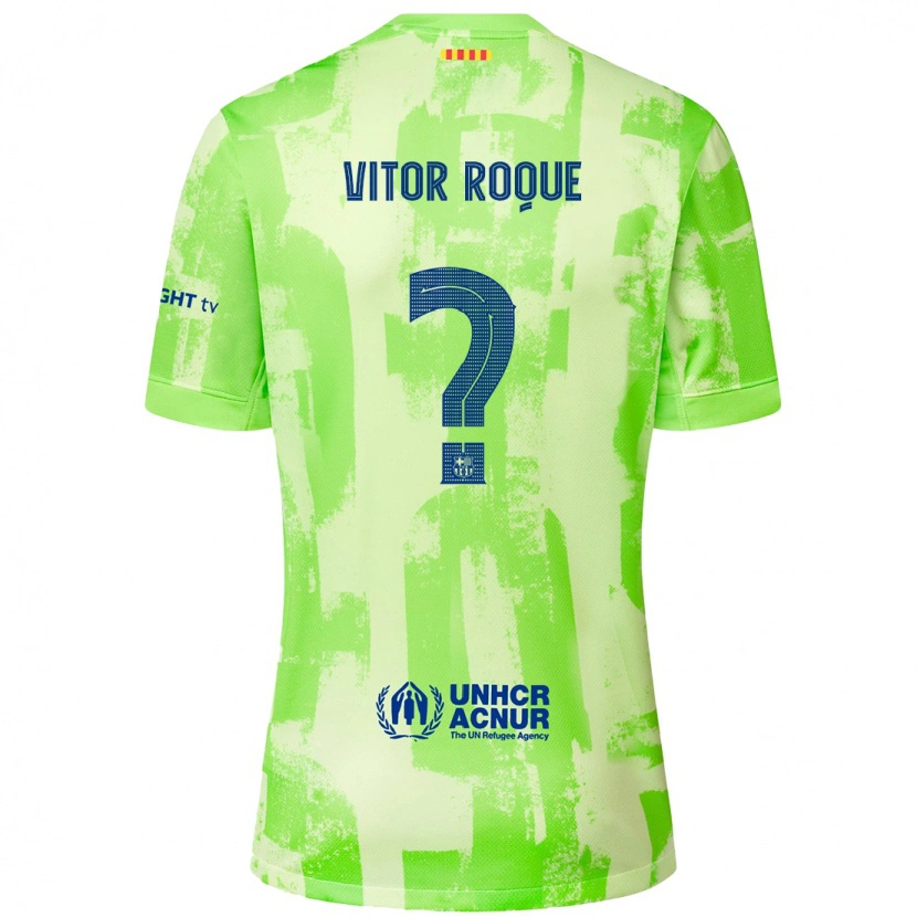 Danxen Kid Vitor Roque #8 Lime Third Jersey 2024/25 T-Shirt