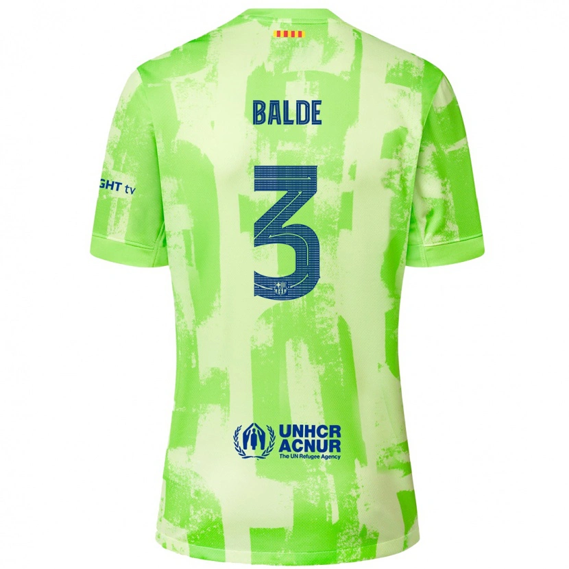 Danxen Kid Alejandro Balde #3 Lime Third Jersey 2024/25 T-Shirt