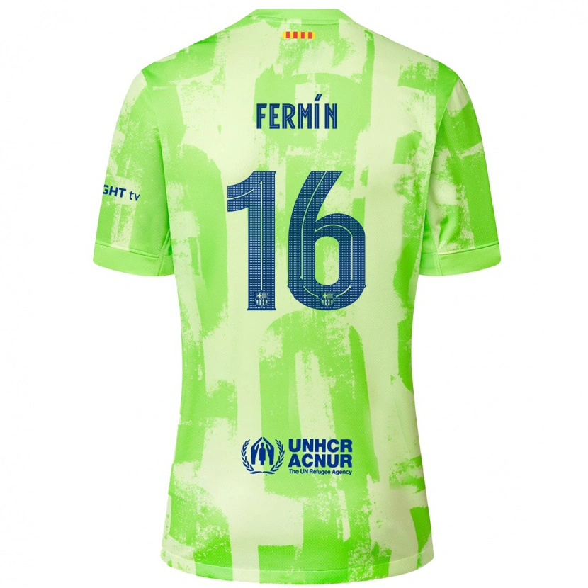 Danxen Kid Fermín López #16 Lime Third Jersey 2024/25 T-Shirt