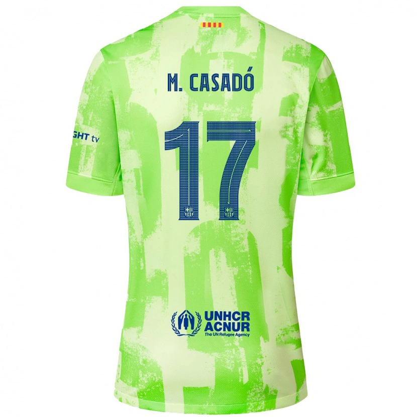 Danxen Kid Marc Casadó #17 Lime Third Jersey 2024/25 T-Shirt