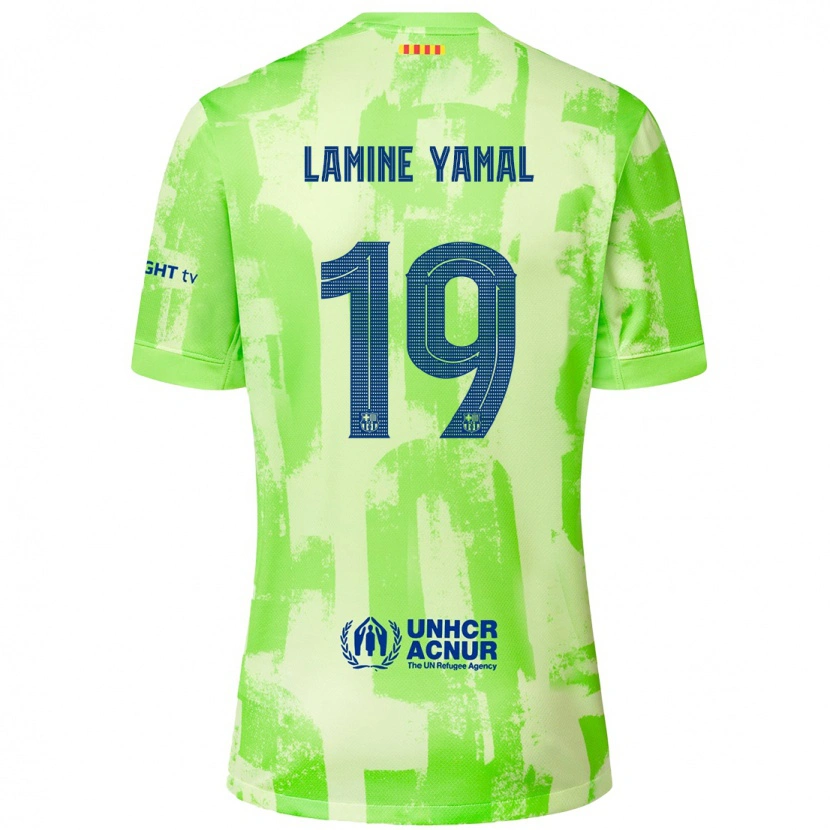 Danxen Kid Lamine Yamal #19 Lime Third Jersey 2024/25 T-Shirt