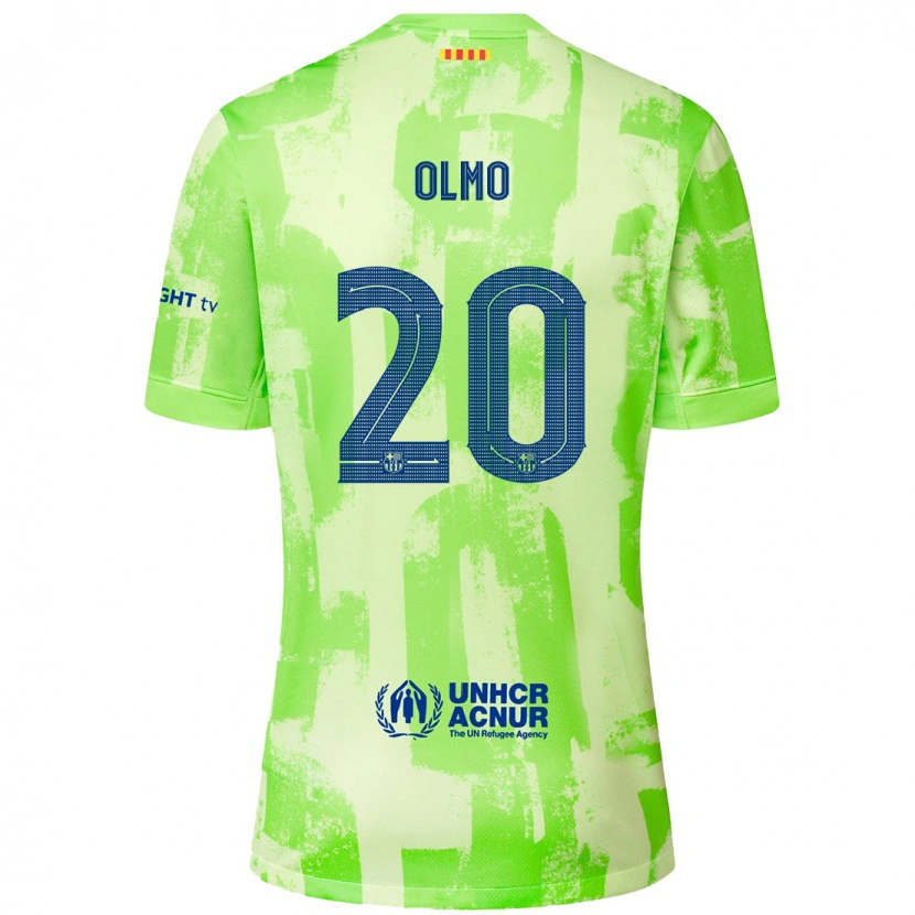 Danxen Kid Dani Olmo #20 Lime Third Jersey 2024/25 T-Shirt