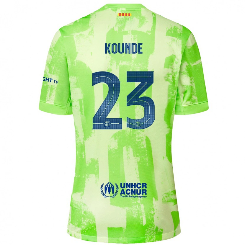 Danxen Kid Jules Koundé #23 Lime Third Jersey 2024/25 T-Shirt