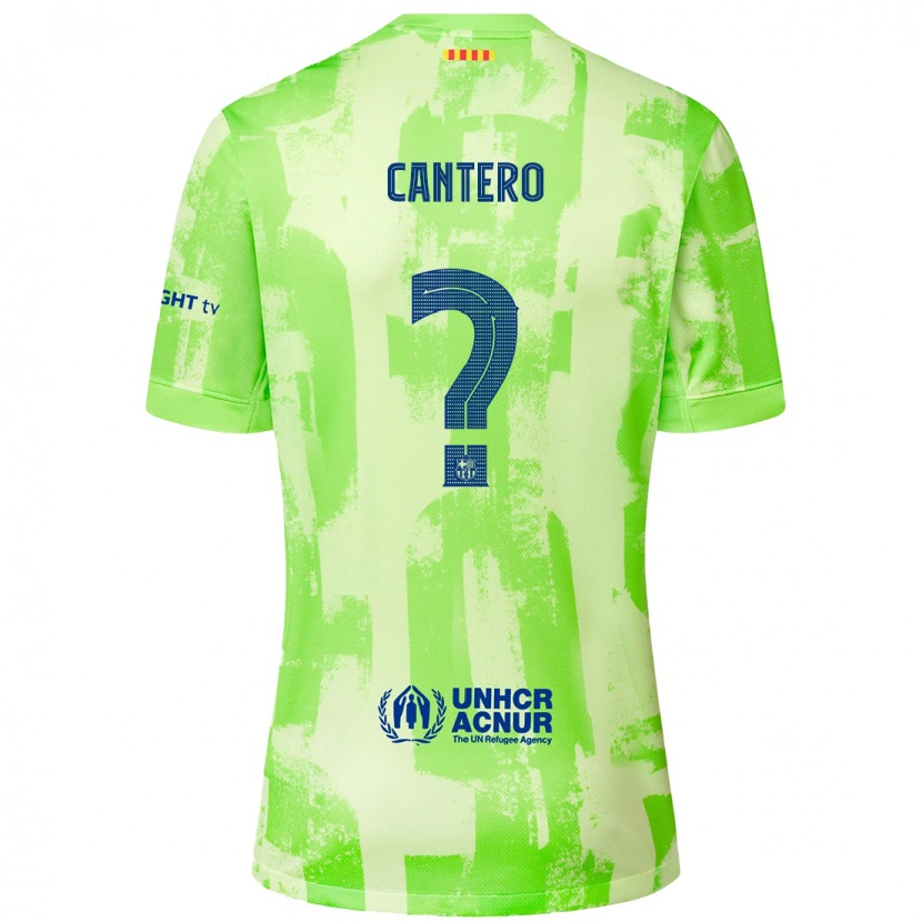 Danxen Kid Rubén Cantero #0 Lime Third Jersey 2024/25 T-Shirt