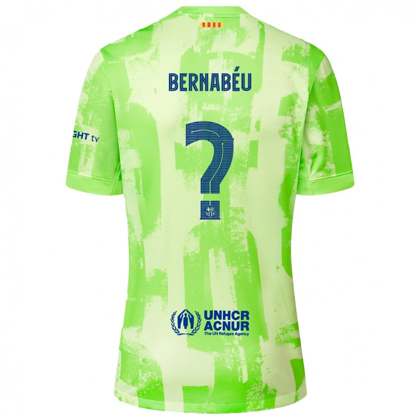 Danxen Kid Pol Bernabéu #0 Lime Third Jersey 2024/25 T-Shirt