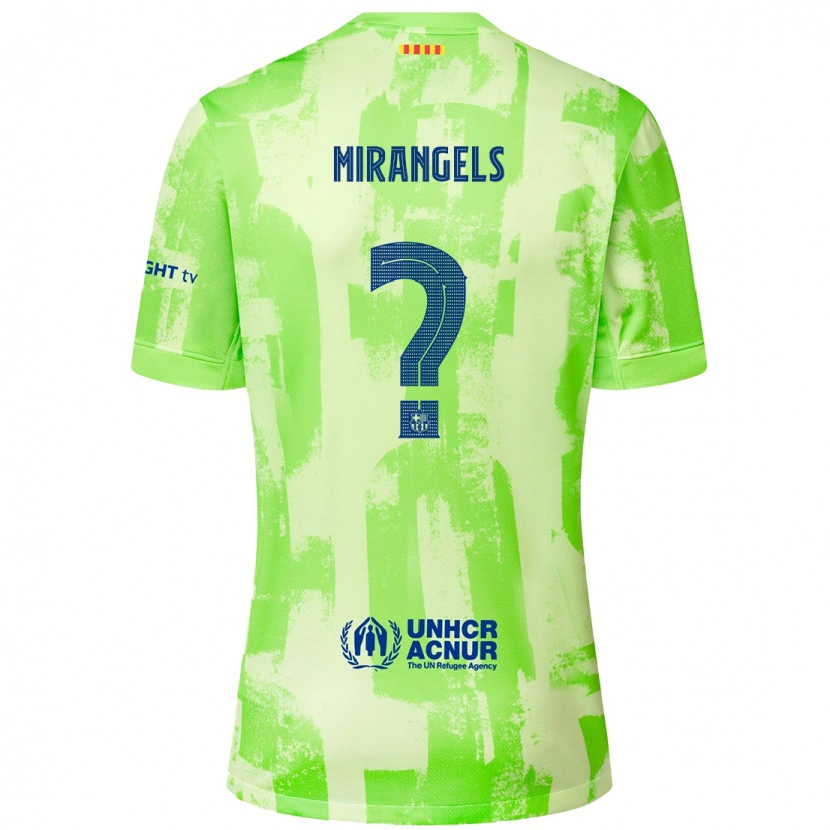 Danxen Kid Xavi Miràngels #0 Lime Third Jersey 2024/25 T-Shirt