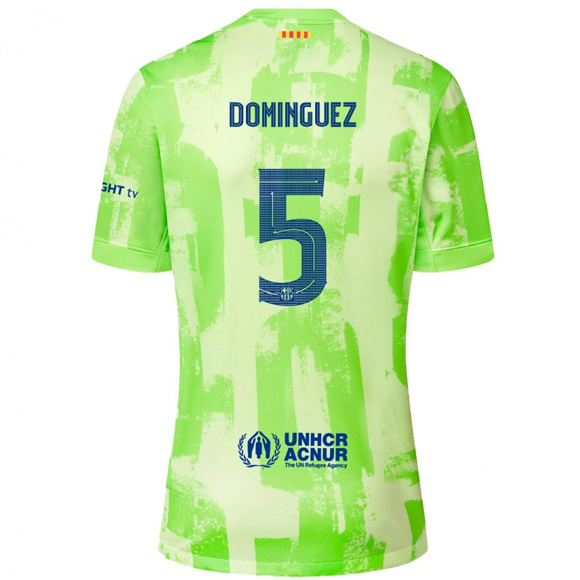 Danxen Kid Sergi Domínguez #5 Lime Third Jersey 2024/25 T-Shirt