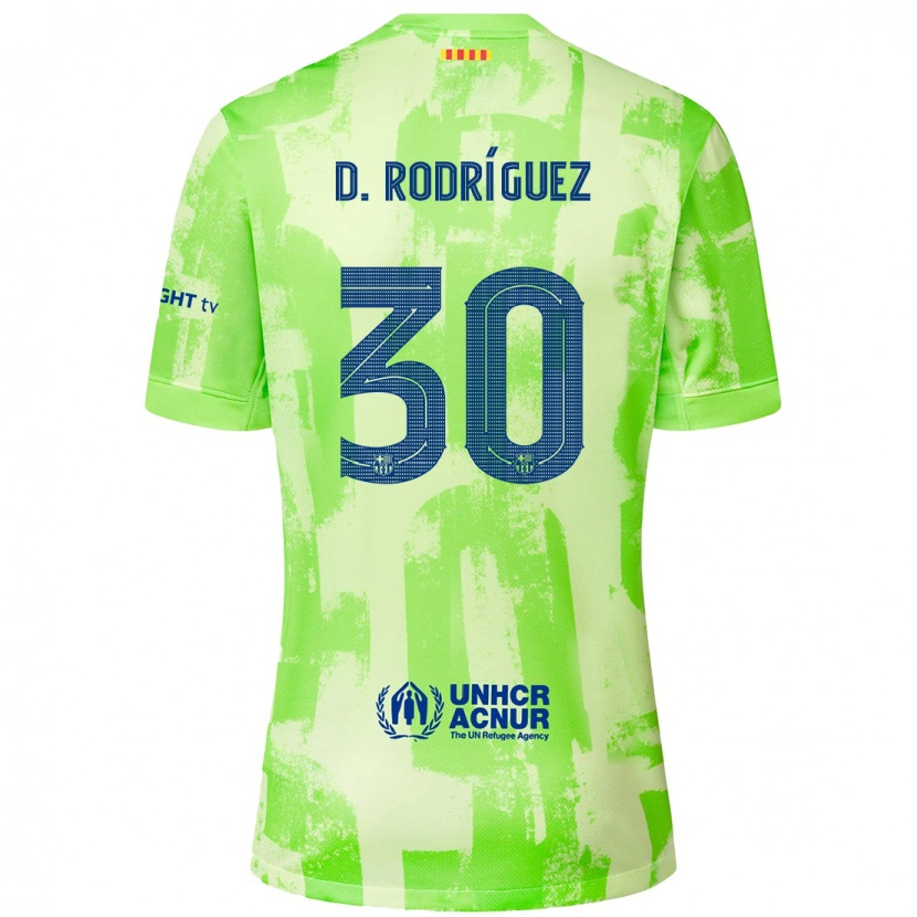 Danxen Kid Dani Rodríguez #30 Lime Third Jersey 2024/25 T-Shirt