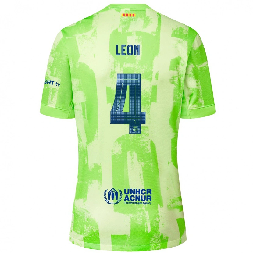 Danxen Kid Mapi León #4 Lime Third Jersey 2024/25 T-Shirt