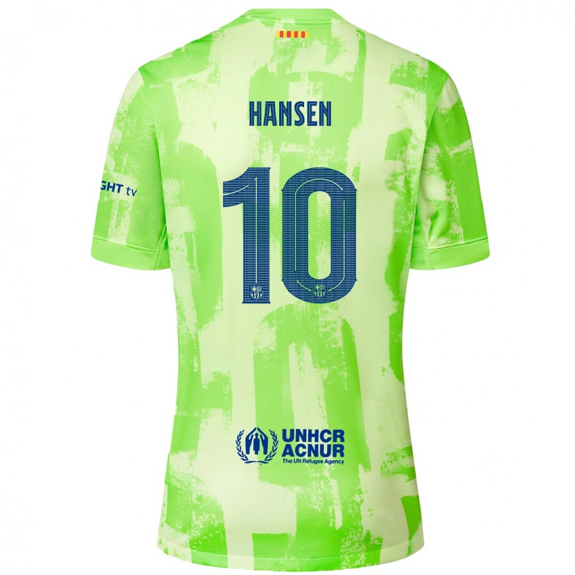 Danxen Kid Caroline Graham Hansen #10 Lime Third Jersey 2024/25 T-Shirt