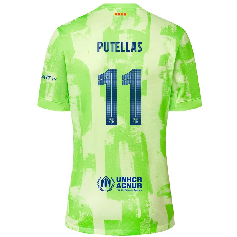 Danxen Kid Alexia Putellas #11 Lime Third Jersey 2024/25 T-Shirt