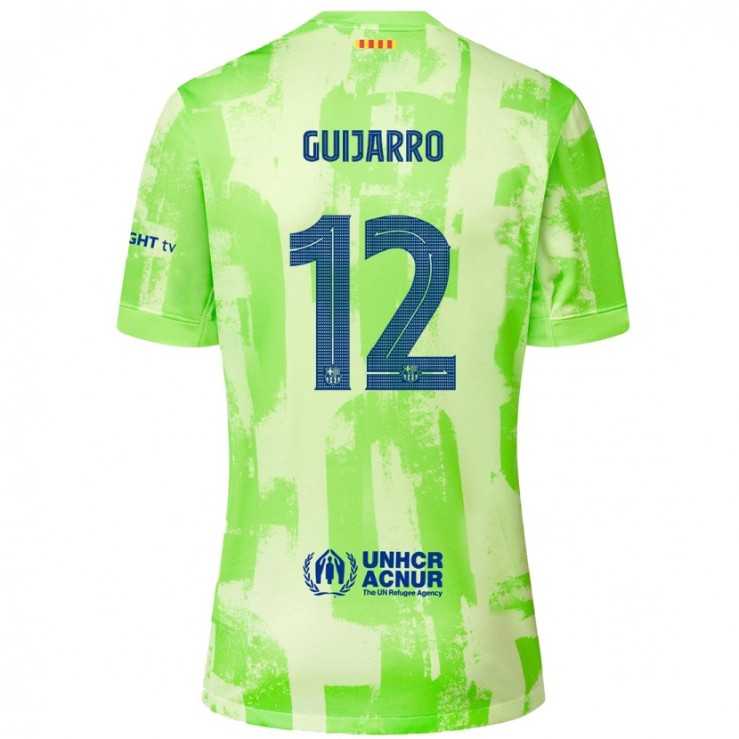 Danxen Kid Patricia Guijarro #12 Lime Third Jersey 2024/25 T-Shirt