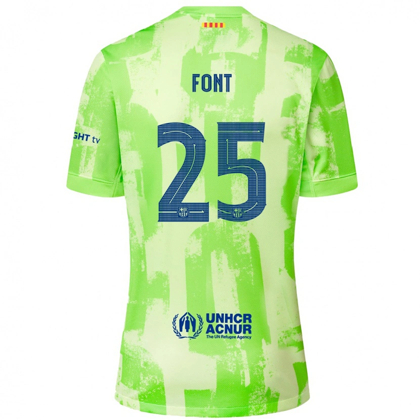 Danxen Kid Gemma Font #25 Lime Third Jersey 2024/25 T-Shirt