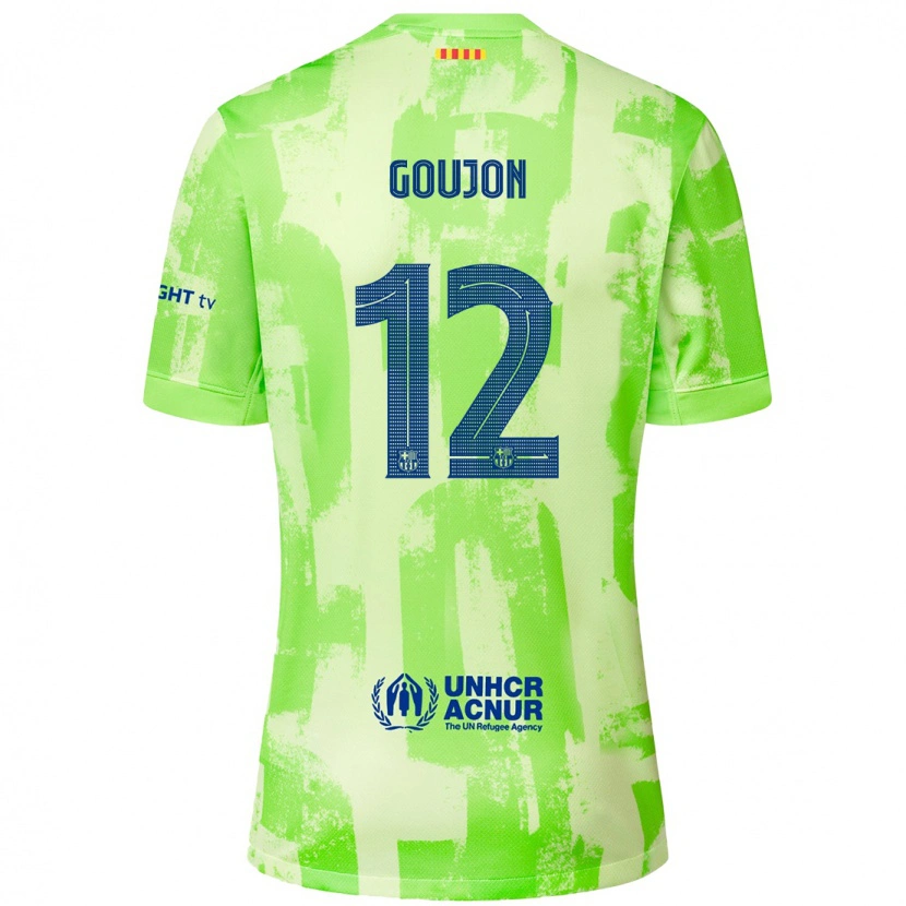 Danxen Kid Iker Goujón #12 Lime Third Jersey 2024/25 T-Shirt