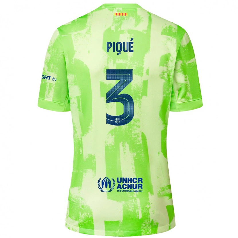 Danxen Kid Gerard Pique #3 Lime Third Jersey 2024/25 T-Shirt