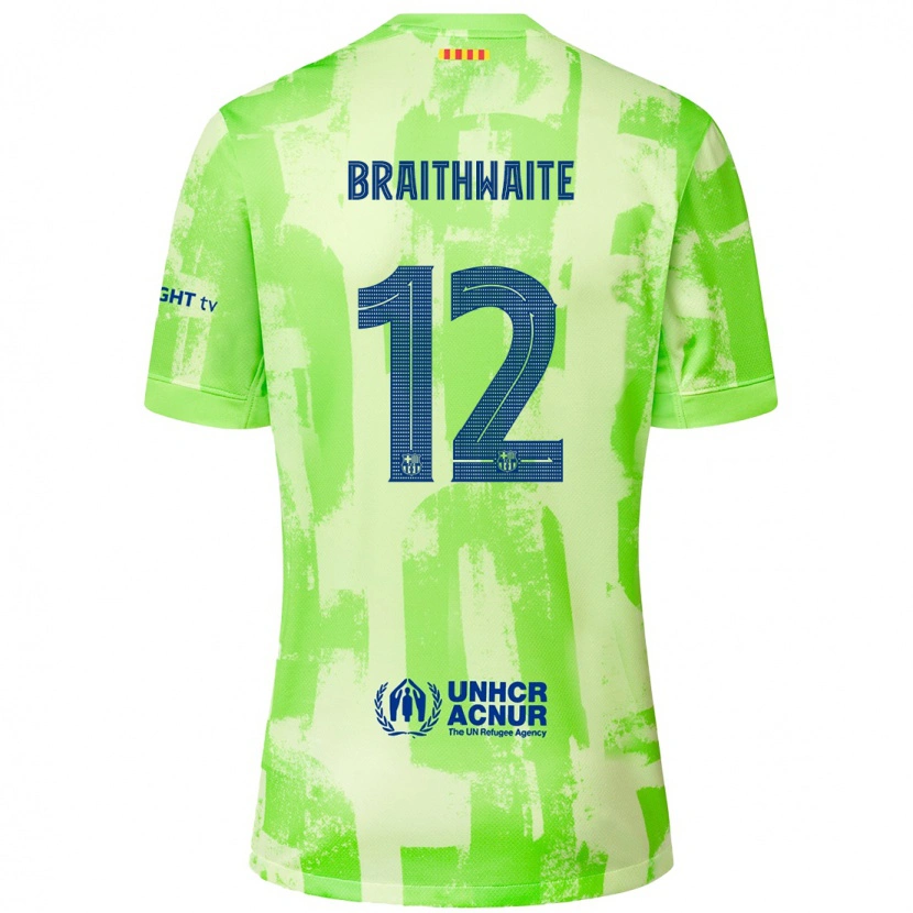 Danxen Kid Martin Braithwaite #12 Lime Third Jersey 2024/25 T-Shirt